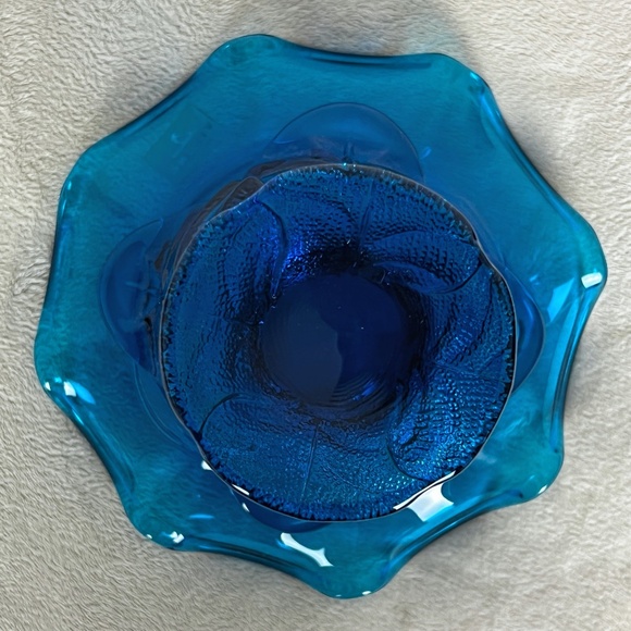 Viking Glass "Bluenique" Candy Pedestal Dish - Picture 7 of 8